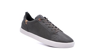 Cannon Womens Vegan Leather Shoes Steel Grey